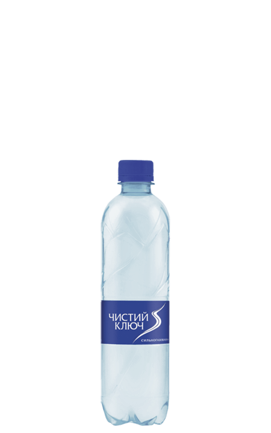 Вода питна сильногазована "ЧИСТИЙ КЛЮЧ", 0,5